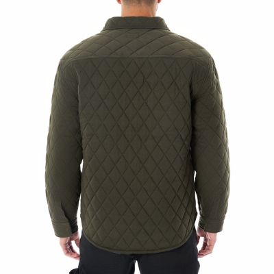 Image showing  Men's Snap Closure Diamond Quilted Knit Shirt-Jac