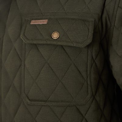 Image showing  Men's Snap Closure Diamond Quilted Knit Shirt-Jac