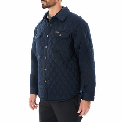 Image showing  Men's Snap Closure Diamond Quilted Knit Shirt-Jac