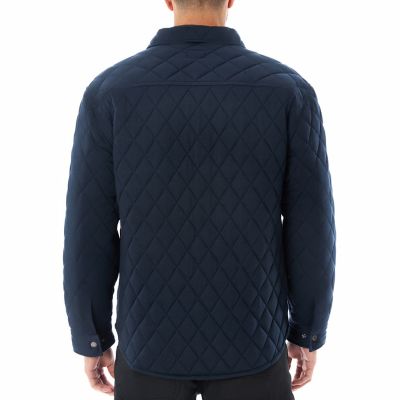 Image showing  Men's Snap Closure Diamond Quilted Knit Shirt-Jac