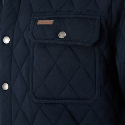 Image showing  Men's Snap Closure Diamond Quilted Knit Shirt-Jac