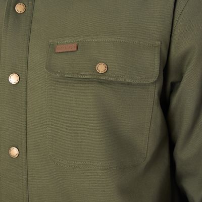 Image showing  Men's Sherpa-Lined Stretch-Canvas Snap Shirt-Jacket