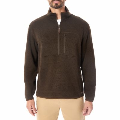 Smith's Workwear Men's Sweater Fleece Quarter Zip Pullover