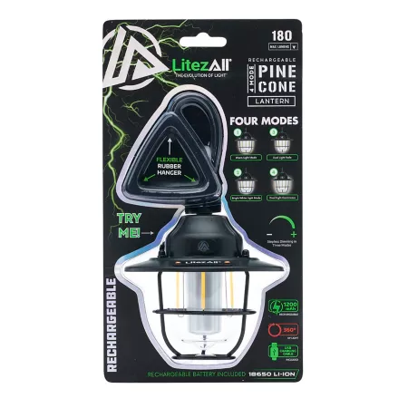 LitezAll Rechargeable Pine Cone Lantern 4 Lighting Modes Lanterns