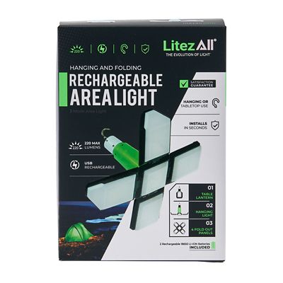 LitezAll Rechargeable Lantern with Fold-Out Panels