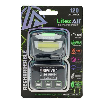 LitezAll Rechargeable Revive Headlamp