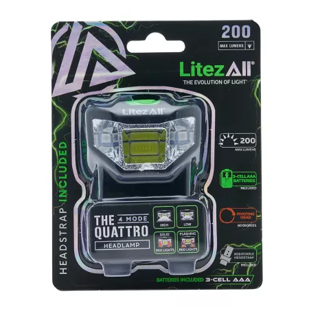 LitezAll Quattro LED headlamp 4 modes Headlamps