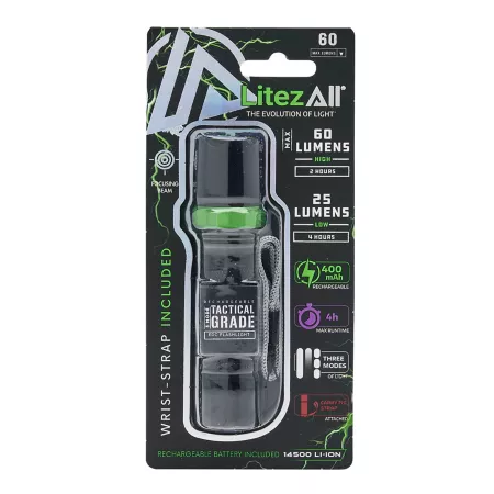 LitezAll Mini Rechargeable Tactical Flashlight Flashlights