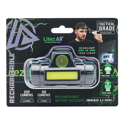 LitezAll Rechargeable Dual Mode Headlamp