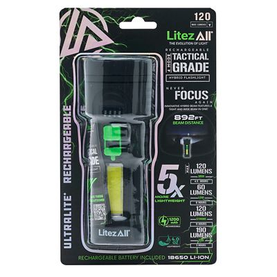 LitezAll Rechargeable Ultac OG Soft Touch Flashlight