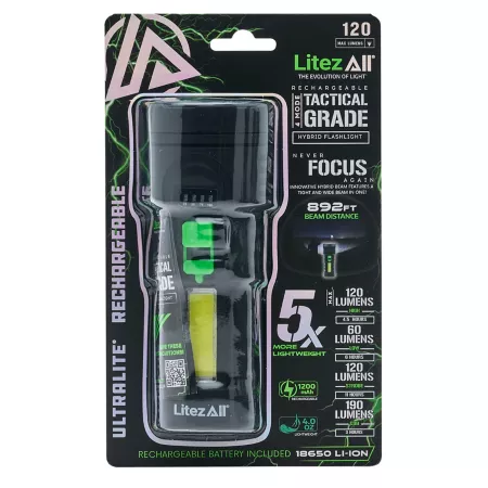 LitezAll Ultac OG Soft Touch Rechargeable Flashlight Flashlights