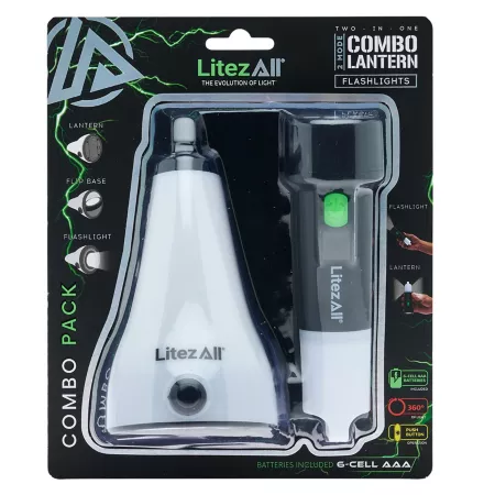 LitezAll Combo Lantern and Flashlight 2-Pack. Lanterns