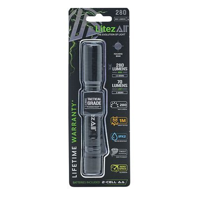 LitezAll 280 Lumen Tactical Flashlight