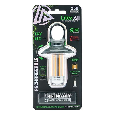 LitezAll Mini Rechargeable Lantern with Flashlight