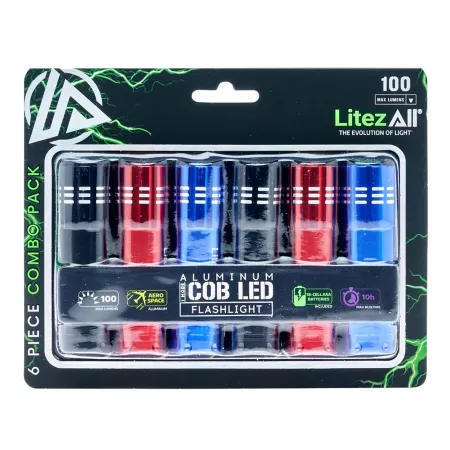 LitezAll Aluminum Pocket Flashlight 6-Pack. Flashlights