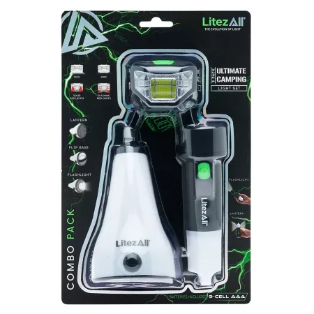 LitezAll 3-Piece Camping Set Combo Lanterns