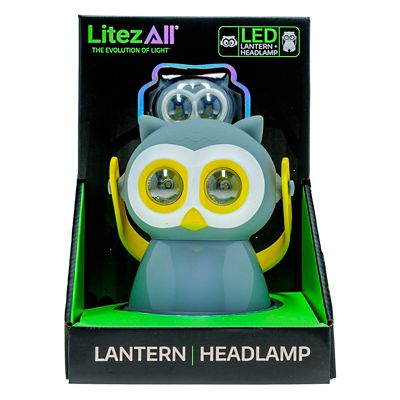 LitezAll Owl Themed Headlamp and Lantern Combo