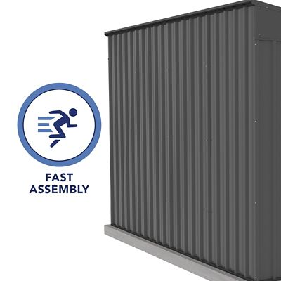 Image showing 6 th ABSCO Durango 5 x 10ft. Metal Bike Shed, Monument