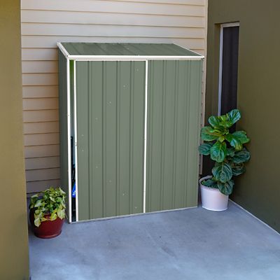 Image showing  EZI Slider 5 x 3ft. Metal Storage Shed, Pale Eucalypt