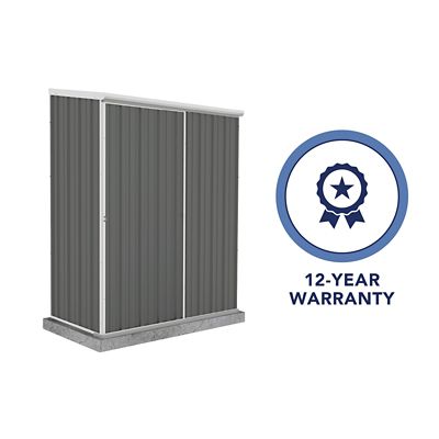 Image showing 7 th ABSCO EZI Slider 5 x 3ft. Metal Storage Shed, Woodland Gray