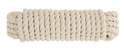 Koch Industries Cotton, Twisted, White, 5/8 in. Diameter, 30 ft. Length, 1 ea.