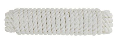 Koch Industries Nylon, Twisted, White, 5/8 in. Diameter, 30 ft. Length, 1 ea.