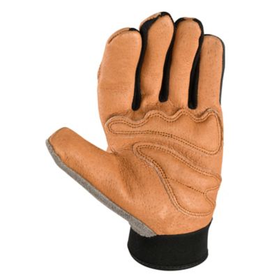 Image showing  Men's Pigskin Leather Extra Wear Hybrid Palm and Finger Reinforcement Glove