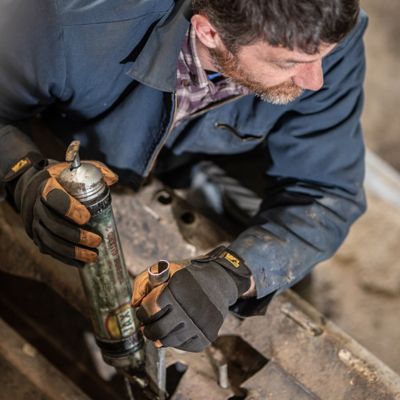 Image showing  Men's Pigskin Leather Extra Wear Hybrid Palm and Finger Reinforcement Glove