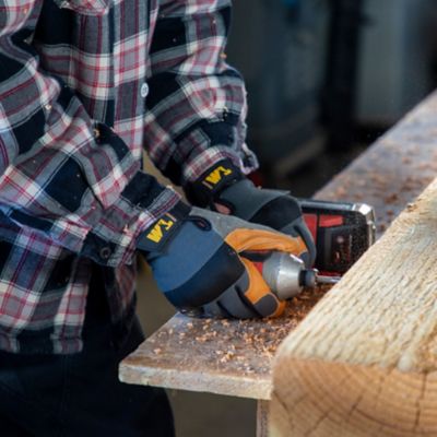 Image showing  Men's Pigskin Leather Extra Wear Hybrid Palm and Finger Reinforcement Glove