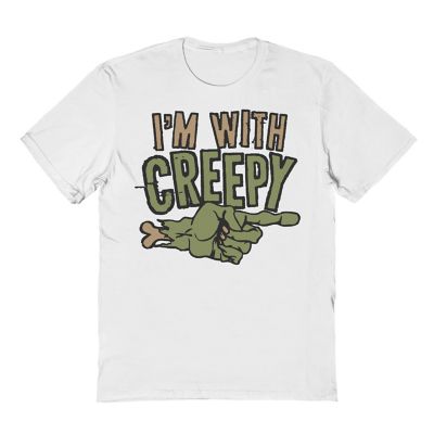 Goodie Two Sleeves Men's I'm With Creepy Halloween T-Shirt