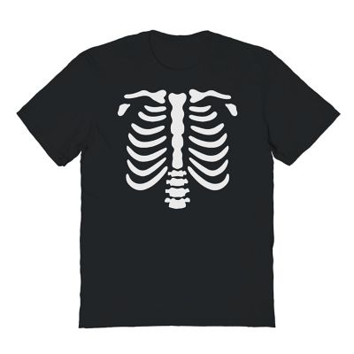 Goodie Two Sleeves Tee Shirt Central Skeleton Bust Halloween T-Shirt