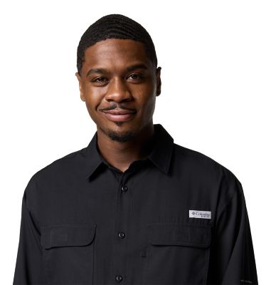 Image showing  Men's Omni-Wick/Omni-Shade PFG Backwater Long-Sleeve Button-Down Shirt