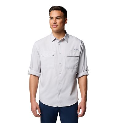 Image showing  Men's Omni-Wick/Omni-Shade PFG Backwater Long-Sleeve Button-Down Shirt
