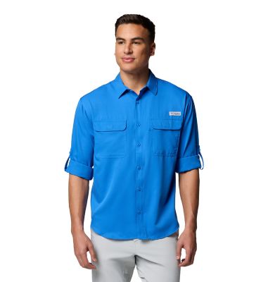 Image showing  Men's Omni-Wick/Omni-Shade PFG Backwater Long-Sleeve Button-Down Shirt