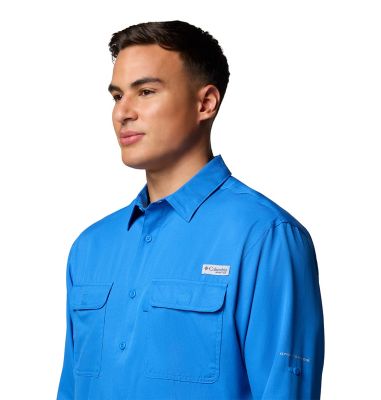 Image showing 4 th Columbia Sportswear Men's Omni-Wick/Omni-Shade PFG Backwater Long-Sleeve Button-Down Shirt
