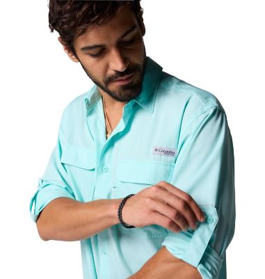 Image showing  Men's Omni-Wick/Omni-Shade PFG Backwater Long-Sleeve Button-Down Shirt