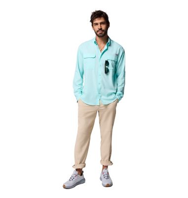 Image showing 7 th Columbia Sportswear Men's Omni-Wick/Omni-Shade PFG Backwater Long-Sleeve Button-Down Shirt