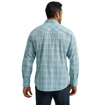 Image showing 1 th Wrangler Men's Wrancher Long Sleeve Plaid Shirt