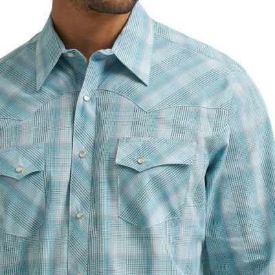 Image showing 2 th Wrangler Men's Wrancher Long Sleeve Plaid Shirt