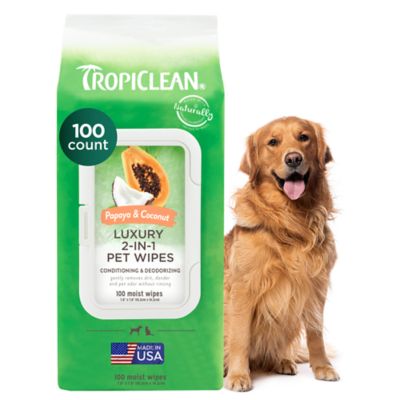 Image showing  Papaya & Coconut Luxury 2-in-1 Pet Wipes, 100 ct.