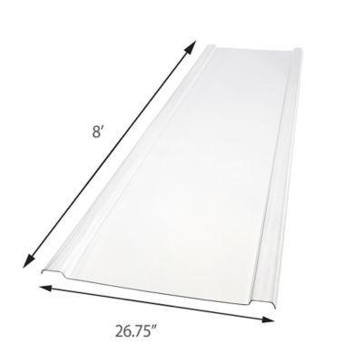 Image showing  26.9 in. x 8 ft. Clear Polycarbonate Roof Panel