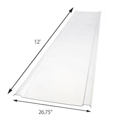 Image showing  26.9 in. x 12 ft. Clear Polycarbonate Roof Panel