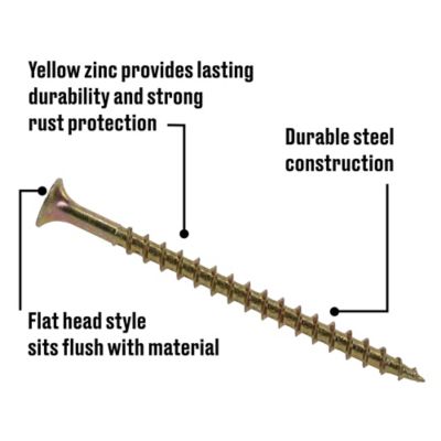 Image showing  Assorted Fas-N-Tite All-Purpose Interior Wood Screws, Zinc/Yellow Dichromate