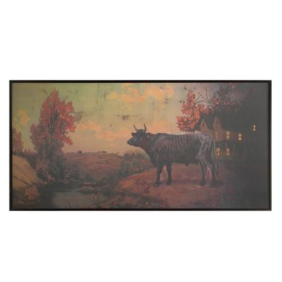 Red Shed Cow Framed Lenticular Halloween Wall Decor, 24.5 in.