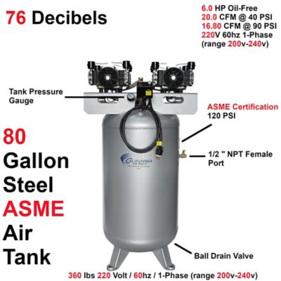 Image showing  80060C 80 gal. 6.0 hp Air Compressor