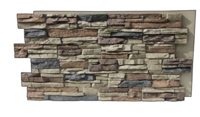 Tritan BP Lightning Ridge 48 in. x 24 in. Class A Fire Rated Faux Stone Siding Panel, LR-4824-NST