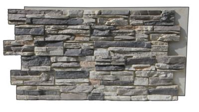 Tritan BP Lightning Ridge 48 in. x 24 in. Class A Fire Rated Faux Stone Siding Panel, LR-4824-GFX