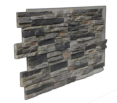 Image showing  Lightning Ridge 48 in. x 24 in. Class A Fire Rated Faux Stone Siding Panel, LR-4824-GFX
