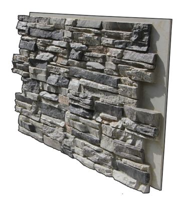 Image showing  Lightning Ridge 48 in. x 24 in. Class A Fire Rated Faux Stone Siding Panel, LR-4824-GFX