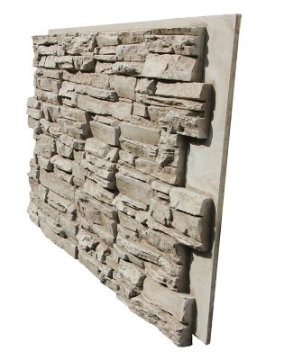 Tritan BP Lightning Ridge 48 in. x 24 in. Faux Stone Siding Panel, LR-4824-BTN